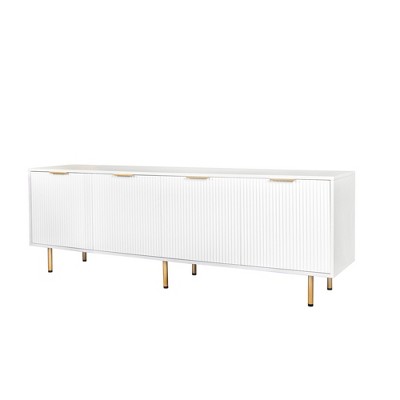Dexmalle Modern warm white TV cabinet for 80 inch TV Stands