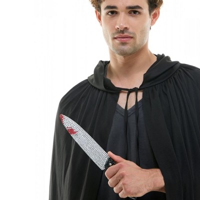 KBW Bedazzled Rhinestone Bloody Kitchen Knife Adult Costume Accessory