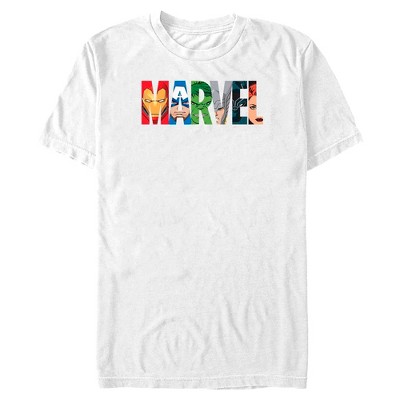 Mens Marvel Flag Logo T Shirt
