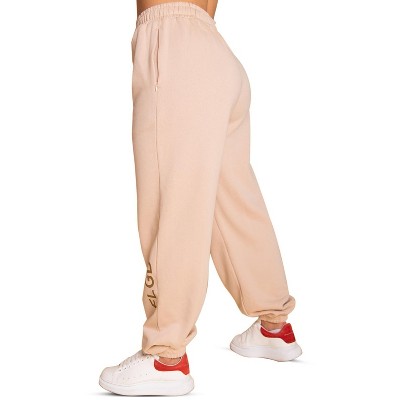 FLGD Free Spirit Women's Oversized Jogger Sweatpants Soft Sandstone