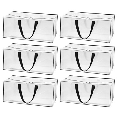 Unique Bargains Waterproof Extra Large Foldable Space Saving Storage Tote 6 Pcs