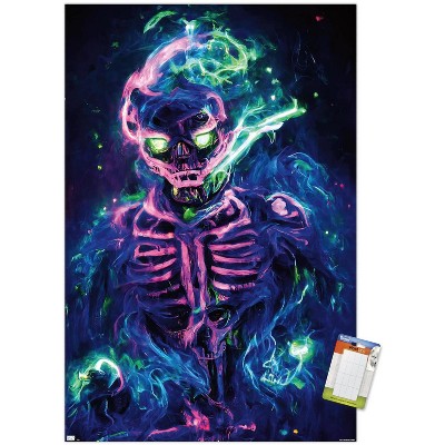 Trends International Wumples - Neon Skeleton Unframed Wall Poster Prints