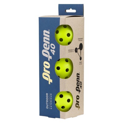 Pro Penn 40 Outdoor 3 Ball Box: Plastic Shell Fill Pickleball Balls