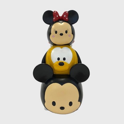 Disney 10" Tsum Tsum Polyester Garden Statue with Mickey Mouse, Minnie Mouse, and Pluto: Outdoor Decorative Figurine Set, No Battery Required