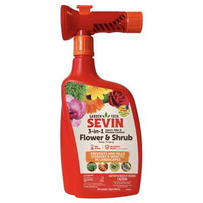 Sevin Insect, Mite & Disease Control Liquid, Flower & Shrub - 32 fl oz