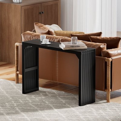 Kumasinova 1-Seat Solid Wood Entryway Bench, Grille-Inspired Design End of Bed Bench, Versatile Ottoman Foot Rest for Living Room & Bedroom