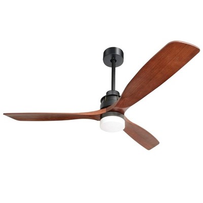 TOBILI 60 inch 3 Solid Wood Blade  Ceiling Fan Decorate for the Living Room with Light