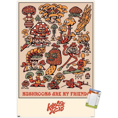 Trends International Killer Acid - Mushrooms Are My Friends Unframed Wall Poster Prints