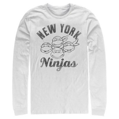 Men's Teenage Mutant Ninja Turtles Distressed New York Ninjas Long Sleeve Shirt