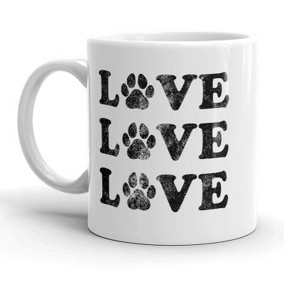 Crazy Dog Love Love Love Paw Mug Funny Pet Dog Coffee Cup - 11oz