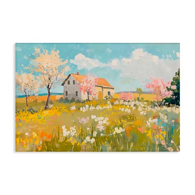 Stupell Industries Spring Barn Scene Canvas Art
