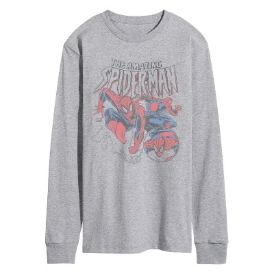 Men's - Marvel - Spider-Man Web Collage Long Sleeve Graphic T-Shirt