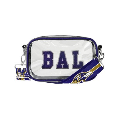 NFL Baltimore Ravens Smu Clear Camera Bag With Chenille Lettering