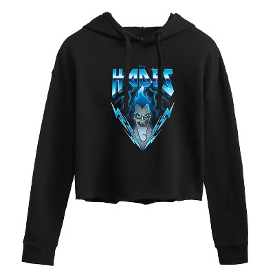 Women's - Disney Villains - Hades Glam Rock Cropped Graphic Hoodie