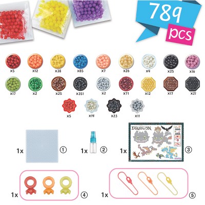Aquabeads How to Train Your Dragon Craft Kit - Craft Kit for Kids Ages 4+ - 700 Beads with Tray, Sprayer & Keychains - Create Toothless, Hiccup & More