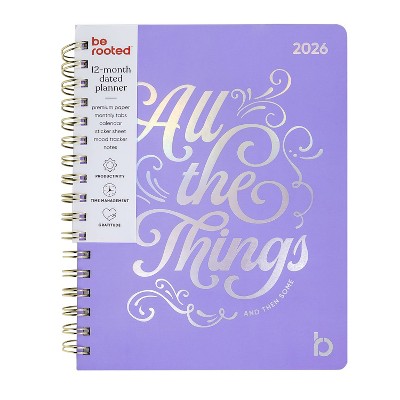 Be Rooted 2025 Yearly Planner 7"x9" All The Things Lavender