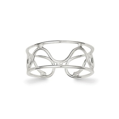 Black Bow Jewelry Wave Toe Ring in Sterling Silver