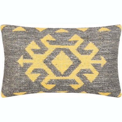 Livabliss Lewis Rustic Charcoal Throw Pillow