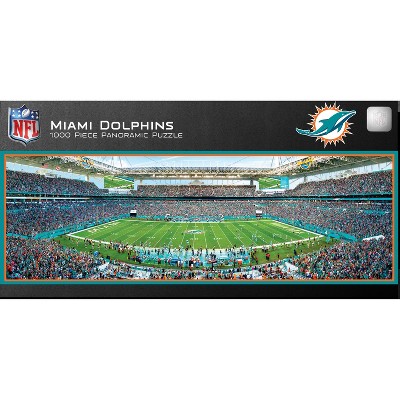 Miami Dolphins 1000 Piece Panoramic Jigsaw Puzzle NFL Football Game Day - MasterPieces