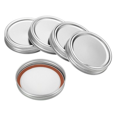 Unique Bargains Regular Mouth Iron Split-Type Leak-Proof Mason Jar Lids 8 Pcs