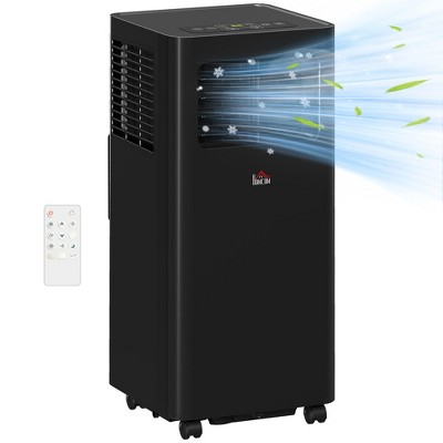 HOMCOM 10000 BTU Portable Air Conditioner with Sleep, Remote, 24H Timer On/Off, Window Kit, Up to 441 Sq.Ft., Black