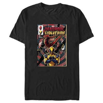 Men's Marvel: Deadpool & Wolverine Action Poster T-Shirt