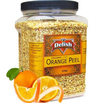 Granulated Orange Peel Zest by It's Delish, 27 OZ Jumbo Reusable Container