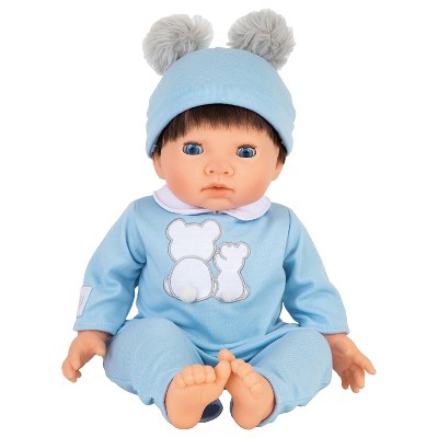Tiny Treasures Brown haired baby  (Cot packaging)