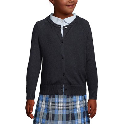 Lands' End School Uniform Kids Cotton Modal Cardigan Sweater