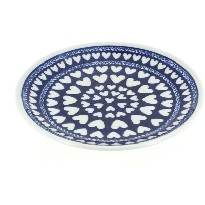 Blue Rose Polish Pottery Zaklady Dessert Plate