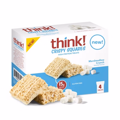 think! Marshmallow Crunch High Protein Crispy Squares - 15g Protein - 1.48oz/4ct