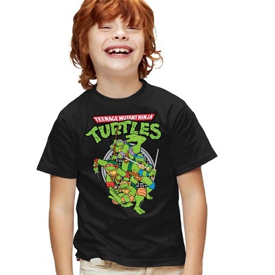 Teenage Mutant Ninja Turtles Group Kids T Shirt For Youth, Black