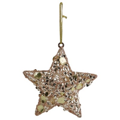 Northlight Tri-Color Star Shaped Christmas Ornament - 6" - Gold