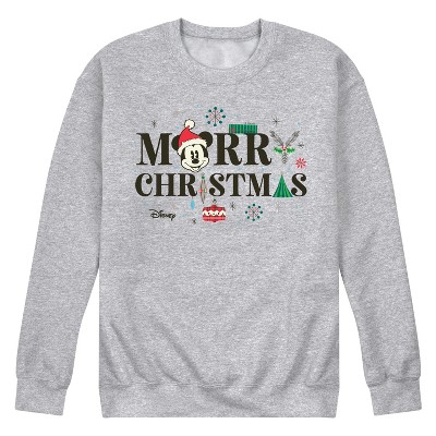 Men's - Disney - Mickey Mouse Merry Christmas Icons Graphic Fleece Sweatshirt