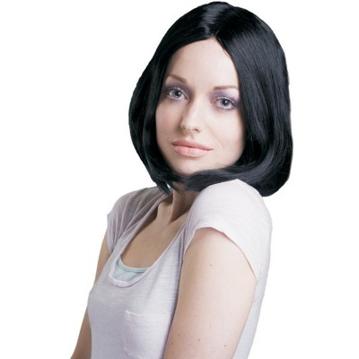 Dress Up America Straight Black Bob Wig for Women - One Size Fits Most