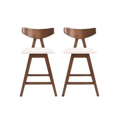 Christopher Knight Home Set of 2 Stocker Upholstered Counter Height Barstools