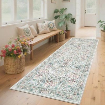 Floral Area Rugs for Living Room Washable Rugs