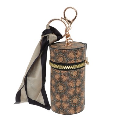 Unique Bargains Retro Lipstick Bag Handbag Charm Brown 1 Pc