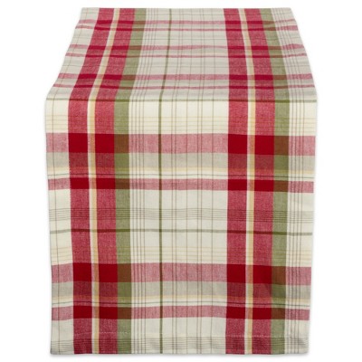Design Imports  Christmas Plaid Table Runner, Orchard, 14X72"