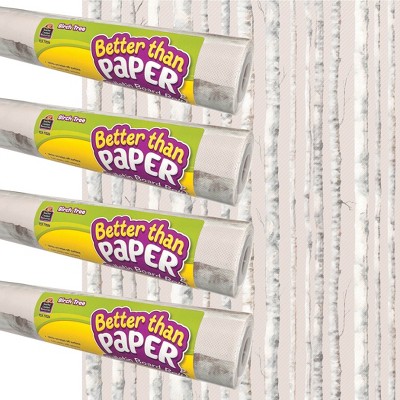 Teacher Created Resources Better Than Paper® Bulletin Board Roll, 4' x 12', Birch Trees, 4-Pack