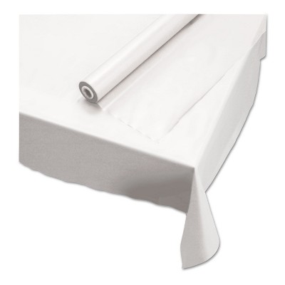 Hoffmaster Plastic Roll Tablecover, 40" x 100 ft, White