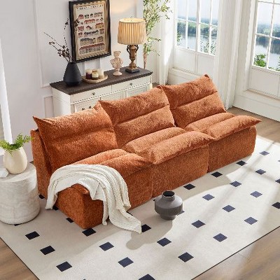 Kumasinova Modern Single Sofa Chair with Memory Foam – Armless Accent Lounge Chair, Washable Cover, No Installation, Lounge Chair for Living Room