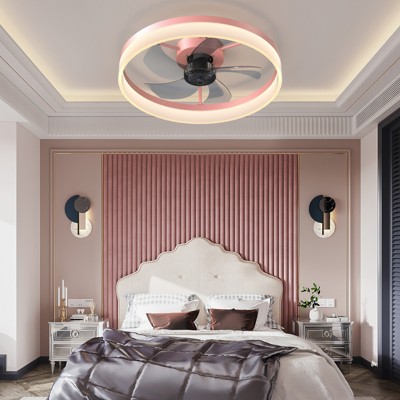 MAYEERTY Ceiling Fans with Lights Dimmable LED Embedded installation of thin modern