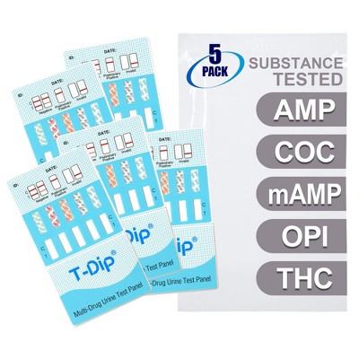 Mintegrity [5pk] 5 Panel Urine Drug Test Card for Home | High Sensitivity Substance Screening Home Detection Urine Dip Card | MT-WDOA-254