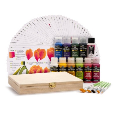 Os A-Z 50 Floral Kit: Multicolored Acrylic Paint & Primer, Interior/Exterior, 18 Sq Ft Coverage, Plaid