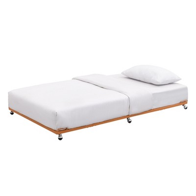 Kings Brand Furniture - Twin Size Metal Roll Out Platform Trundle Bed Frame for Daybed with Steel Slats