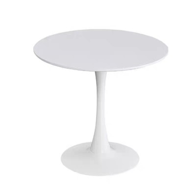 Dexmalle Modern  Dining Round Table with MDF Top and Steel Base Tulip