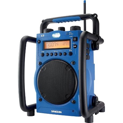 Sangean U3 AM/FM Ultra Rugged and Water Resistant Digital Tuning Radio Blue/black.
