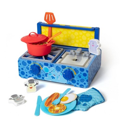 Melissa & Doug Blues Clues & You! Cooking Play Set: Creative Learning, Pretend Kitchen, 42 Pieces Wood Toy
