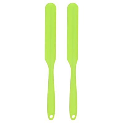 Unique Bargains Non-Stick Reusable Epoxy Resin Liquid Paint DIY Crafts Silicone Spatula Scrapers 9.45" 2 Pcs